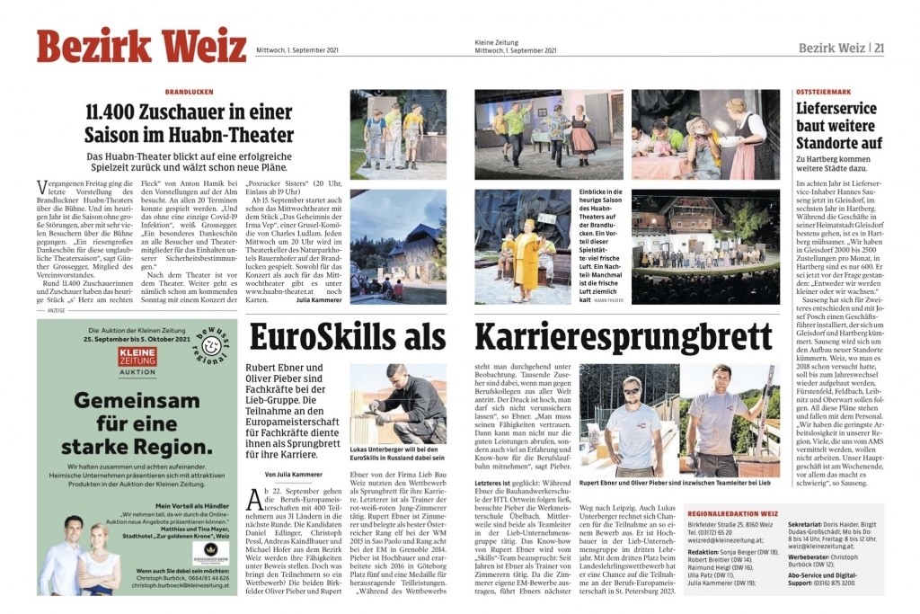 Bericht Kleine Zeitung Weiz 0-09-2021